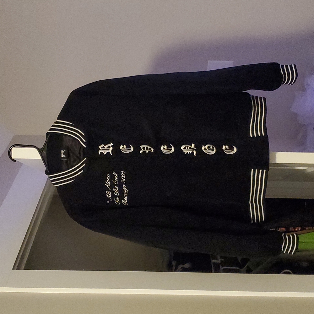 Revenge Black Corduroy Bomber Size L